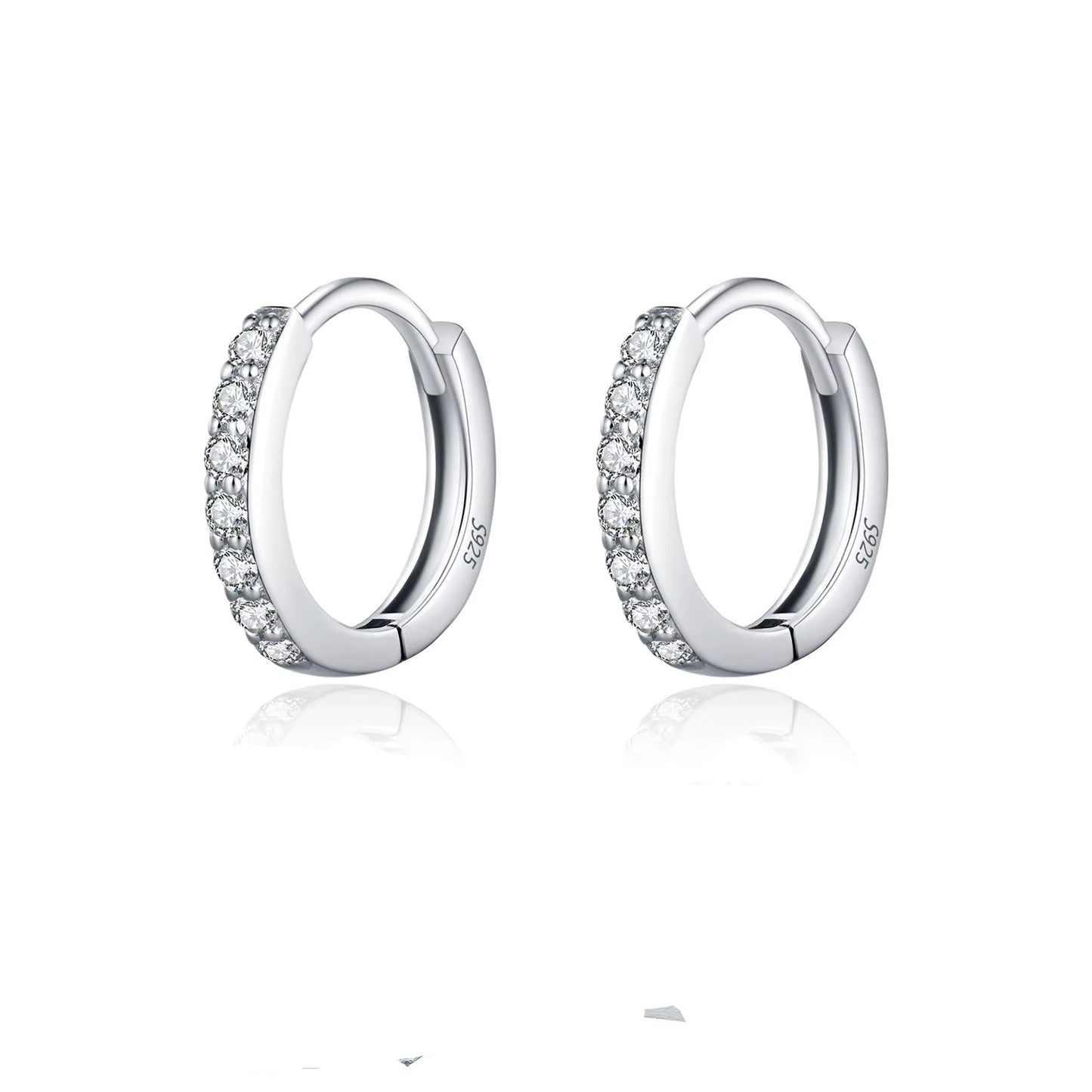 Exquisite D Color Moissanite Hoop Earrings in 925 Sterling Silver – A Classic Touch of Elegance for Women