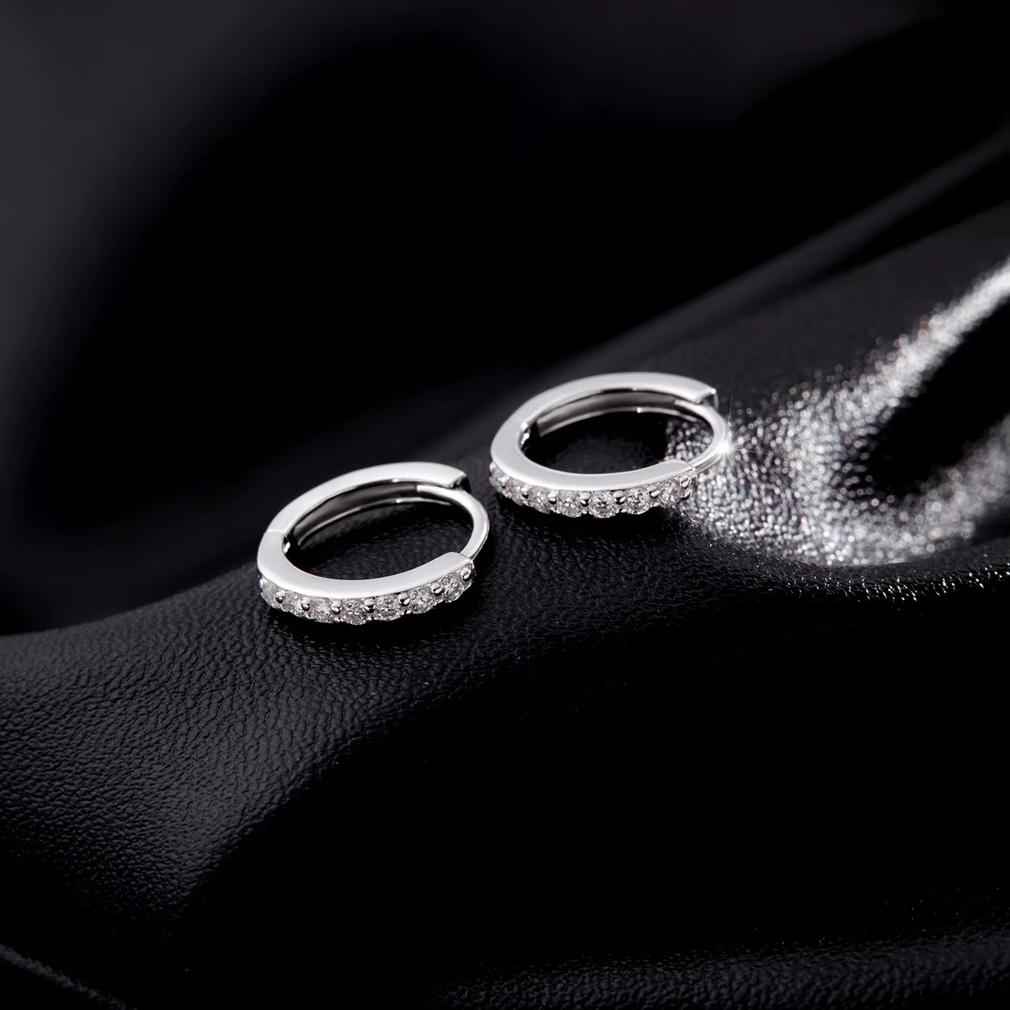 Exquisite D Color Moissanite Hoop Earrings in 925 Sterling Silver – A Classic Touch of Elegance for Women