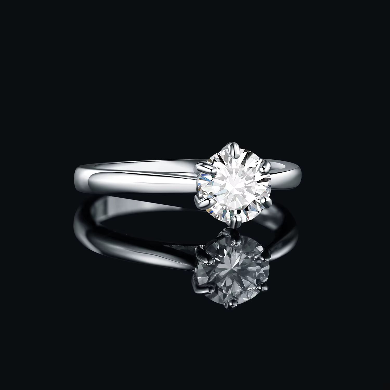 Elegant 5A CZ Solitaire 925 Sterling Silver Wedding and Engagement Ring – A Timeless Anniversary Gift for Her