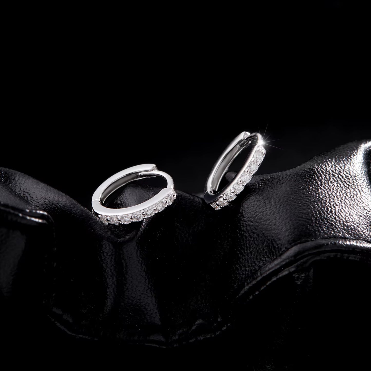 Exquisite D Color Moissanite Hoop Earrings in 925 Sterling Silver – A Classic Touch of Elegance for Women