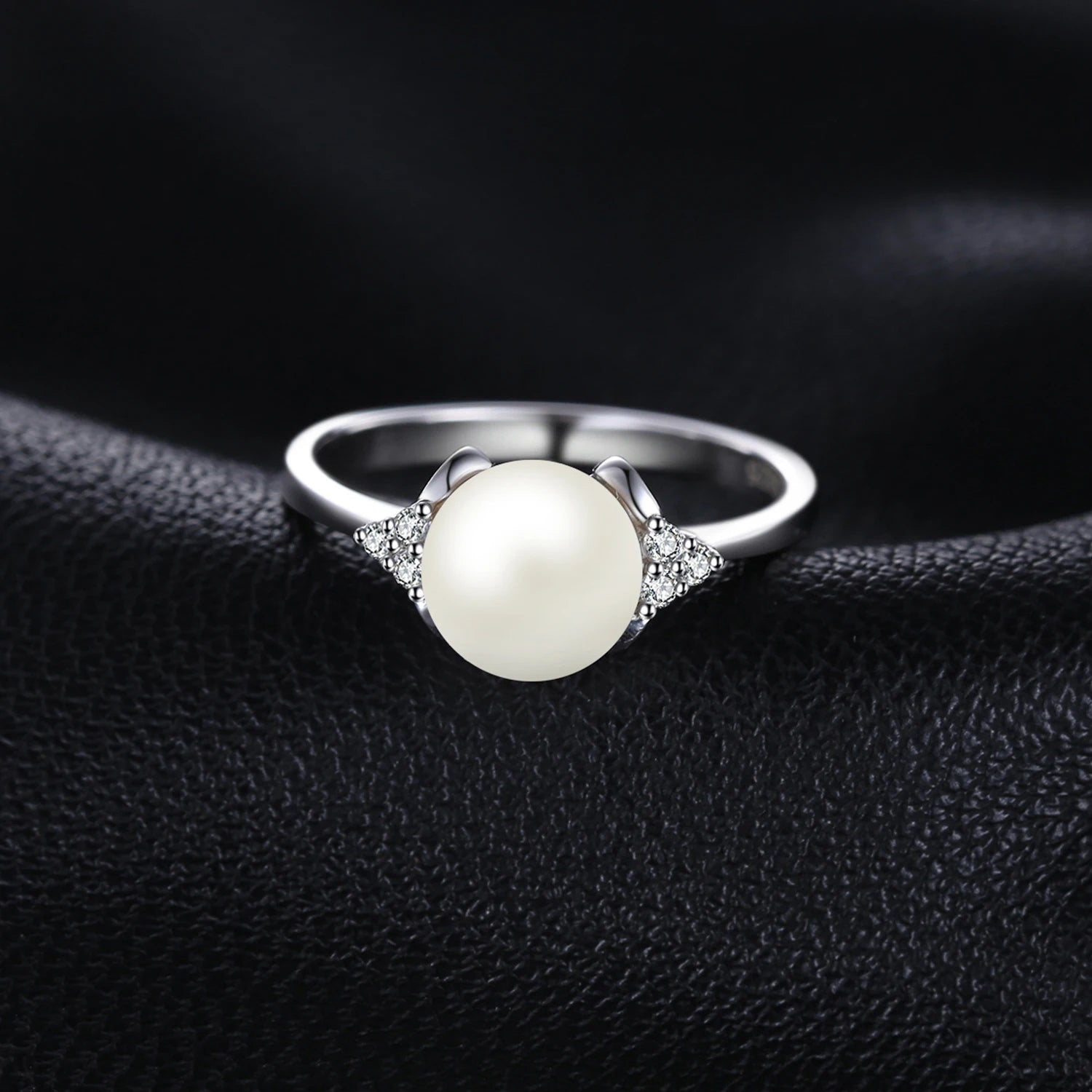 Elegant 8mm White Freshwater Pearl Cocktail Ring in 925 Sterling Silver - A Timeless Gift for Women