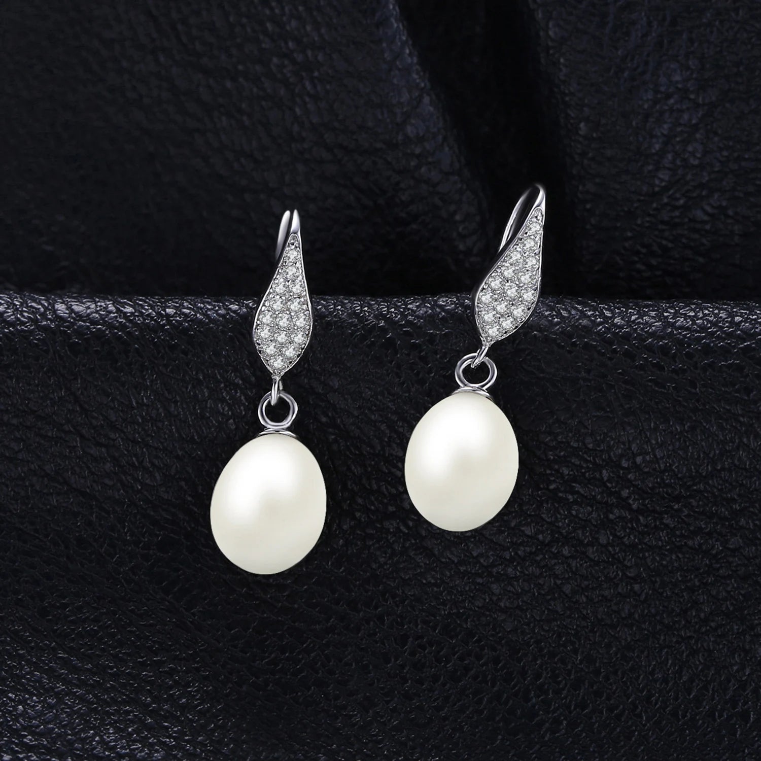 Elegant 7-9mm Freshwater Pearl Sterling Silver Dangle Earrings for Women - A Stylish Gift of Fine Jewelry