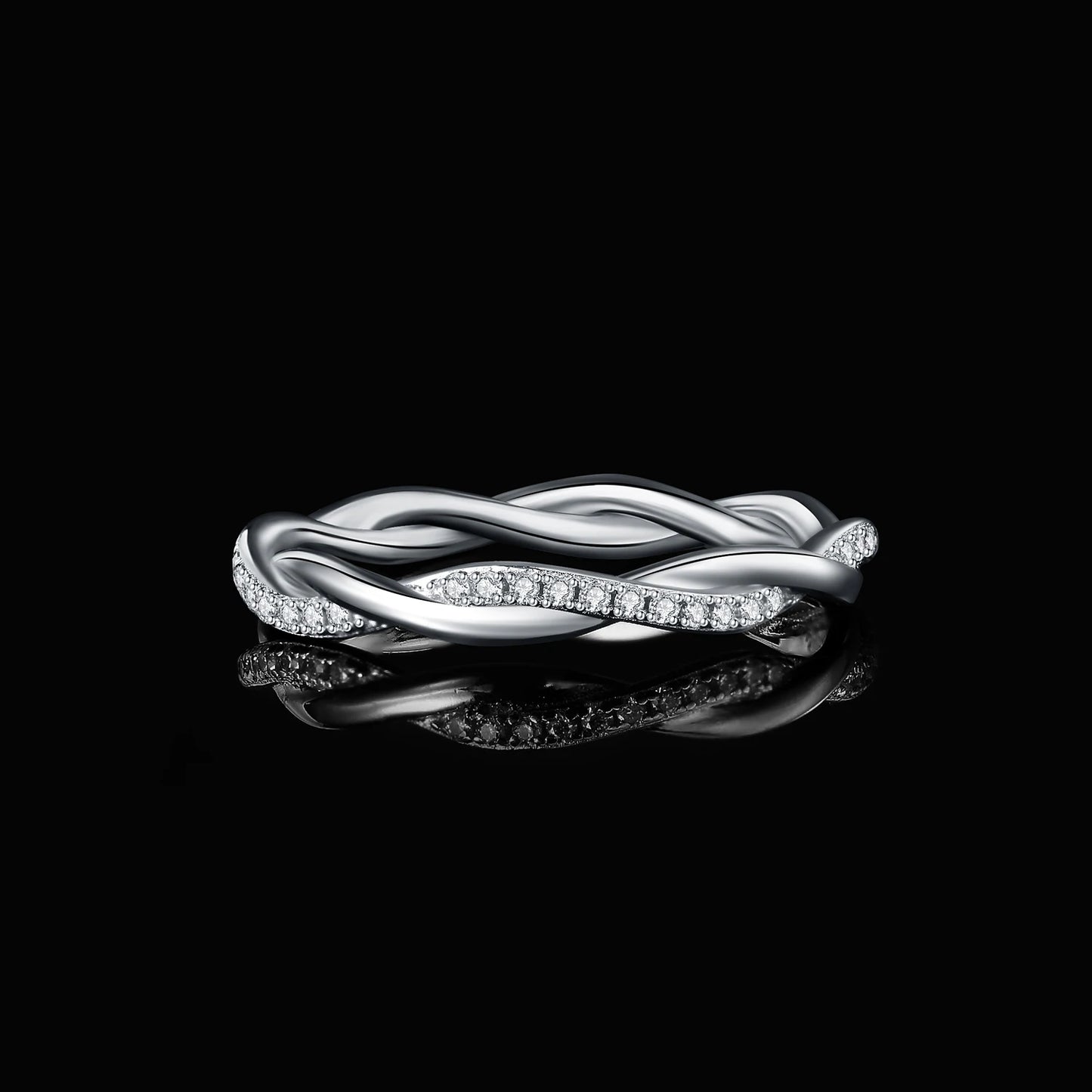 Exquisite 5A CZ Infinity Classic 925 Sterling Silver Wedding and Engagement Band Ring for Women - A Timeless Anniversary Gift in Fine Jewelry