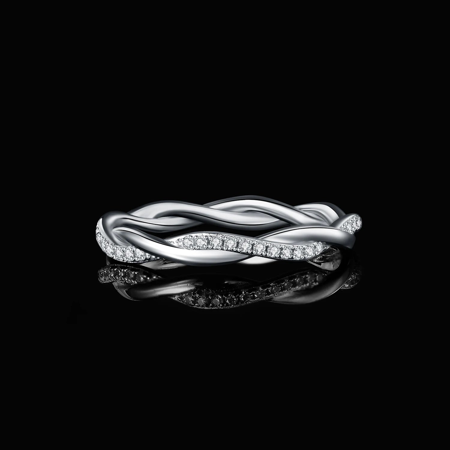 Exquisite 5A CZ Infinity Classic 925 Sterling Silver Wedding and Engagement Band Ring for Women - A Timeless Anniversary Gift in Fine Jewelry