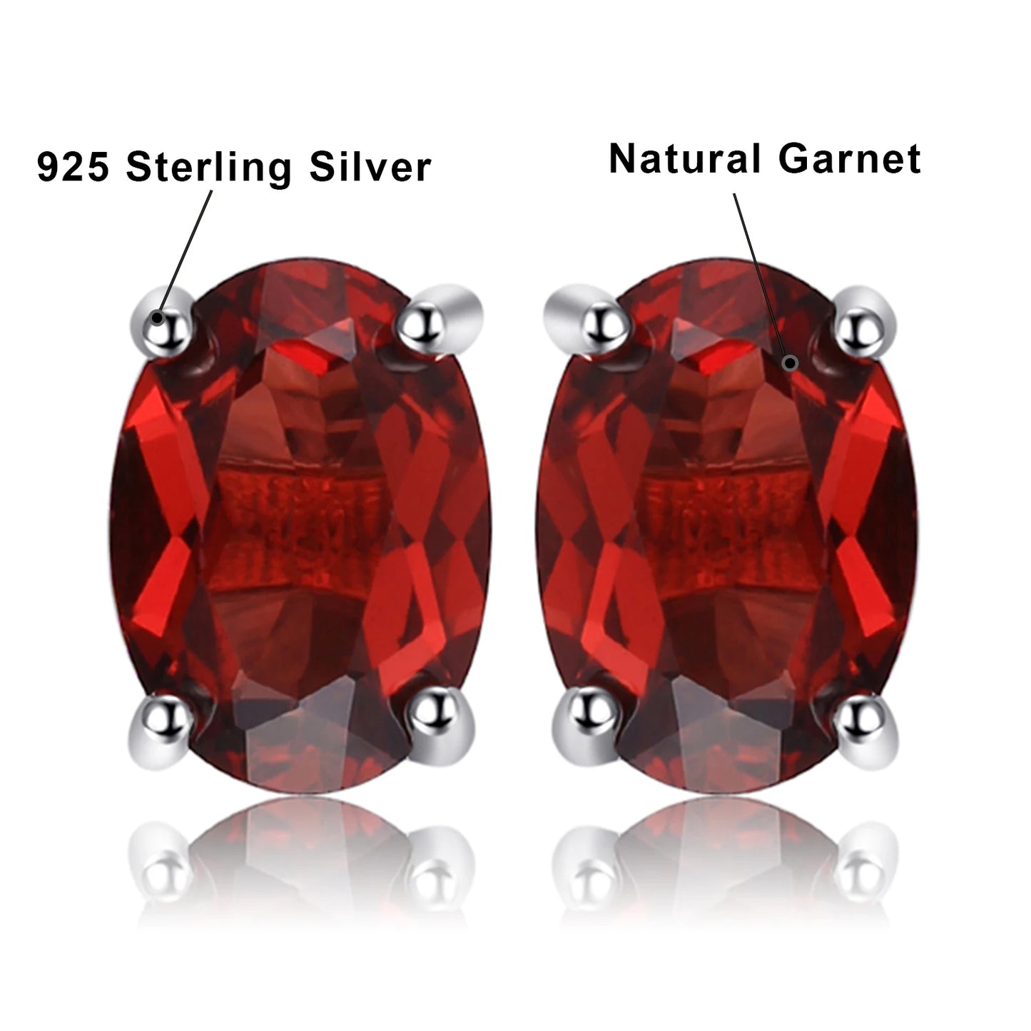 Elegant Oval Natural Amethyst 925 Sterling Silver Stud Earrings for Women - Perfect for Any Occasion