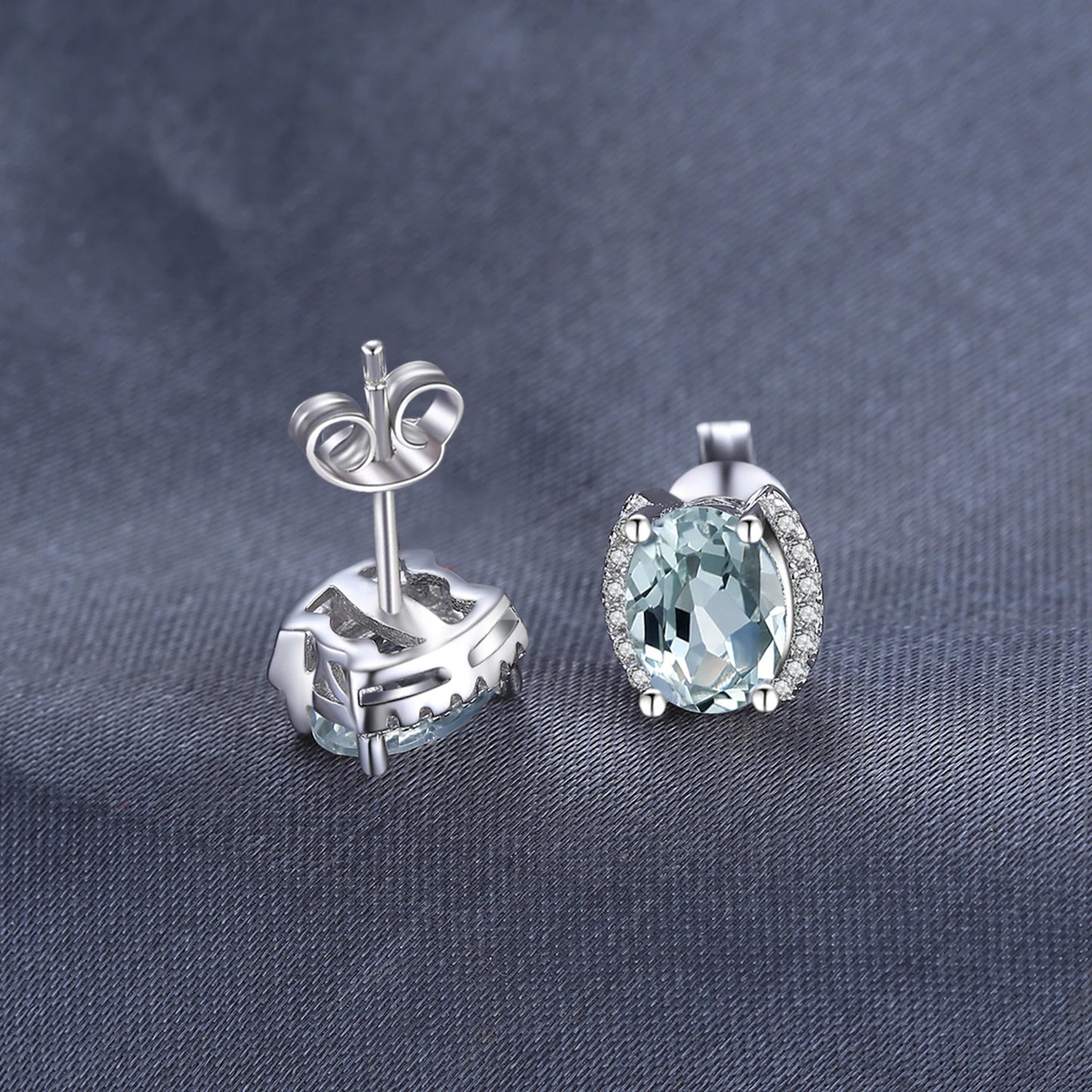 Elegant Genuine 2.3Ct Oval Green Amethyst Stud Earrings in 925 Sterling Silver - A Timeless Gift for Women