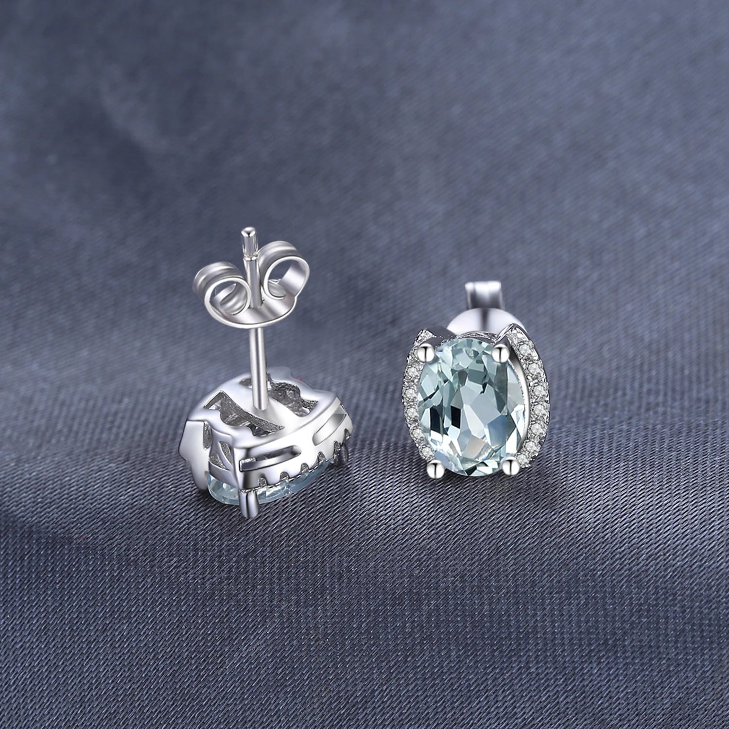 Elegant Genuine 2.3Ct Oval Green Amethyst Stud Earrings in 925 Sterling Silver - A Timeless Gift for Women