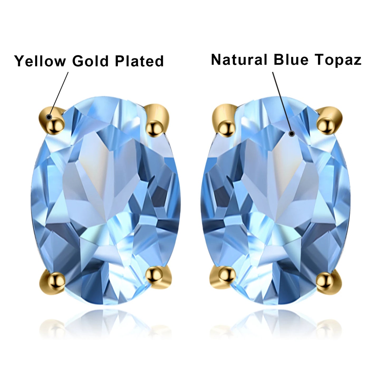 Elegant Oval Natural Amethyst 925 Sterling Silver Stud Earrings for Women - Perfect for Any Occasion