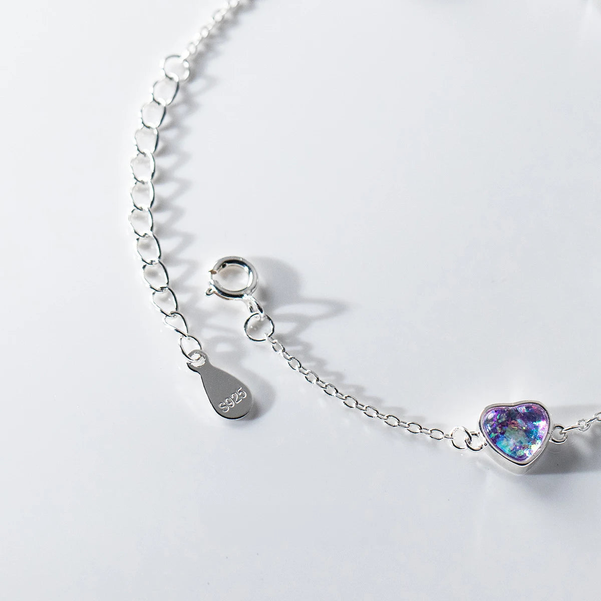 Exquisite 925 Sterling Silver Adjustable Heart-Shaped CZ Bracelet - Perfect Valentine's Day Gift for Women