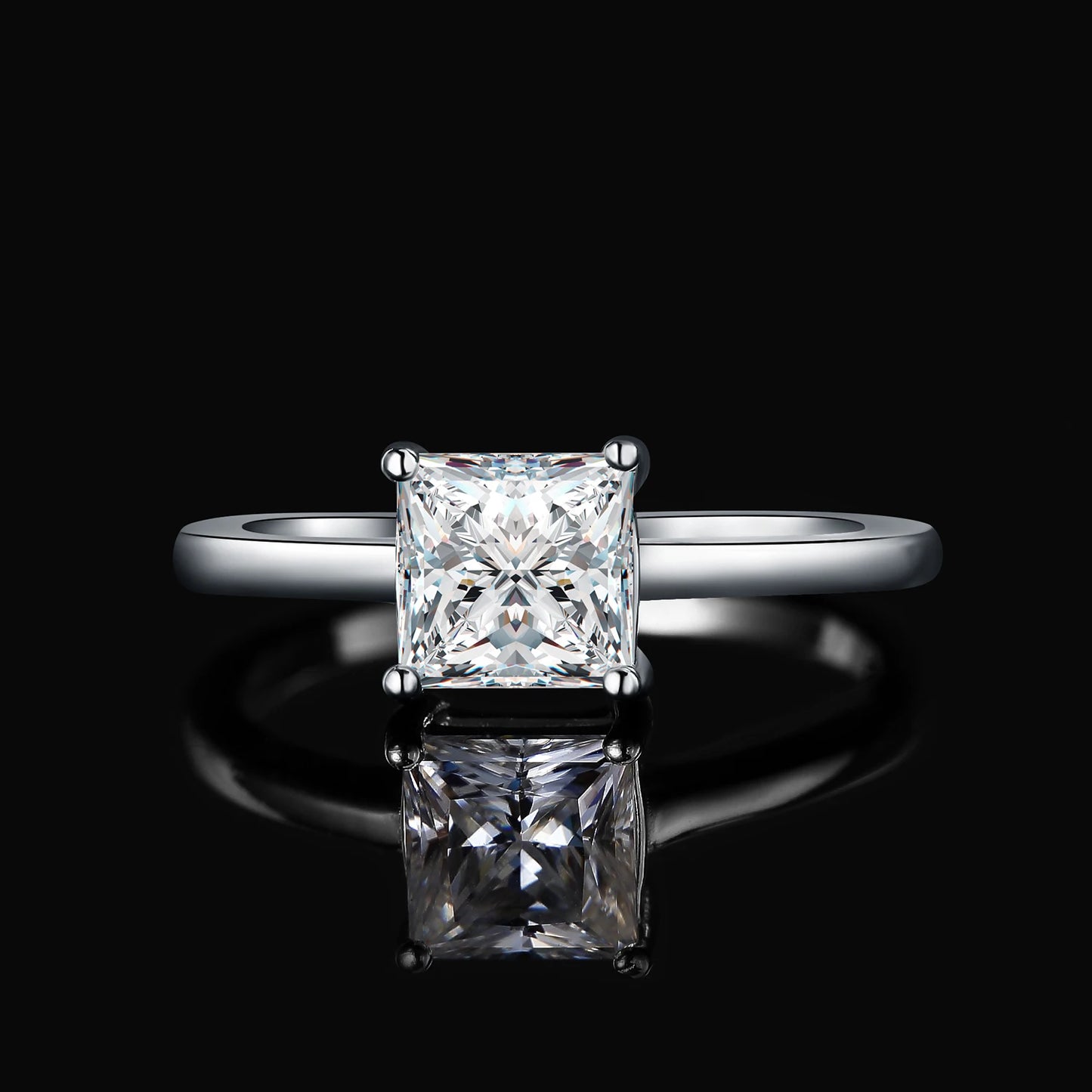 Exquisite 5A CZ Oval Solitaire Classic 925 Sterling Silver Ring - Perfect Wedding Engagement and Anniversary Gift for Women