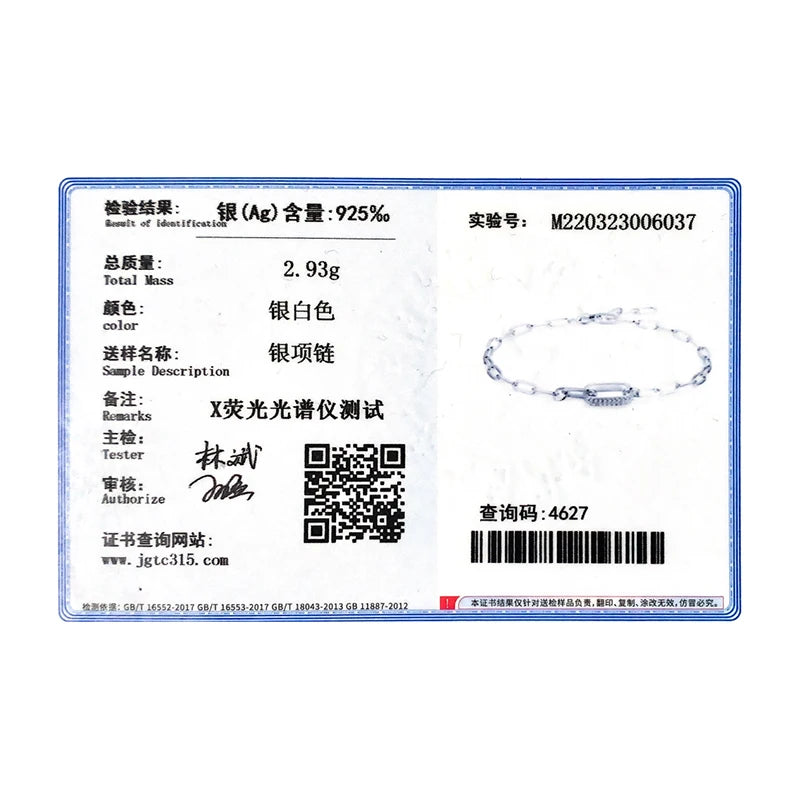 Exquisite Trendy 925 Sterling Silver Geometric Link Lock Bracelet for Women Featuring Dazzling Zirconia Chains