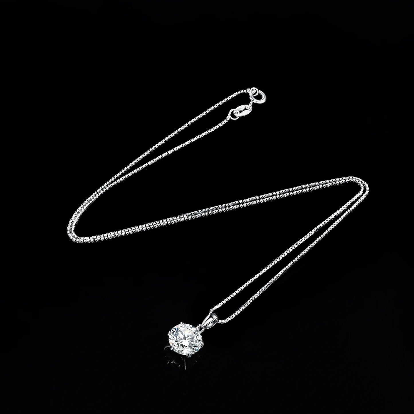 Elegant 1Ct Round Cut Moissanite Pendant Necklace in 925 Sterling Silver - A Perfect Gift for Any Occasion