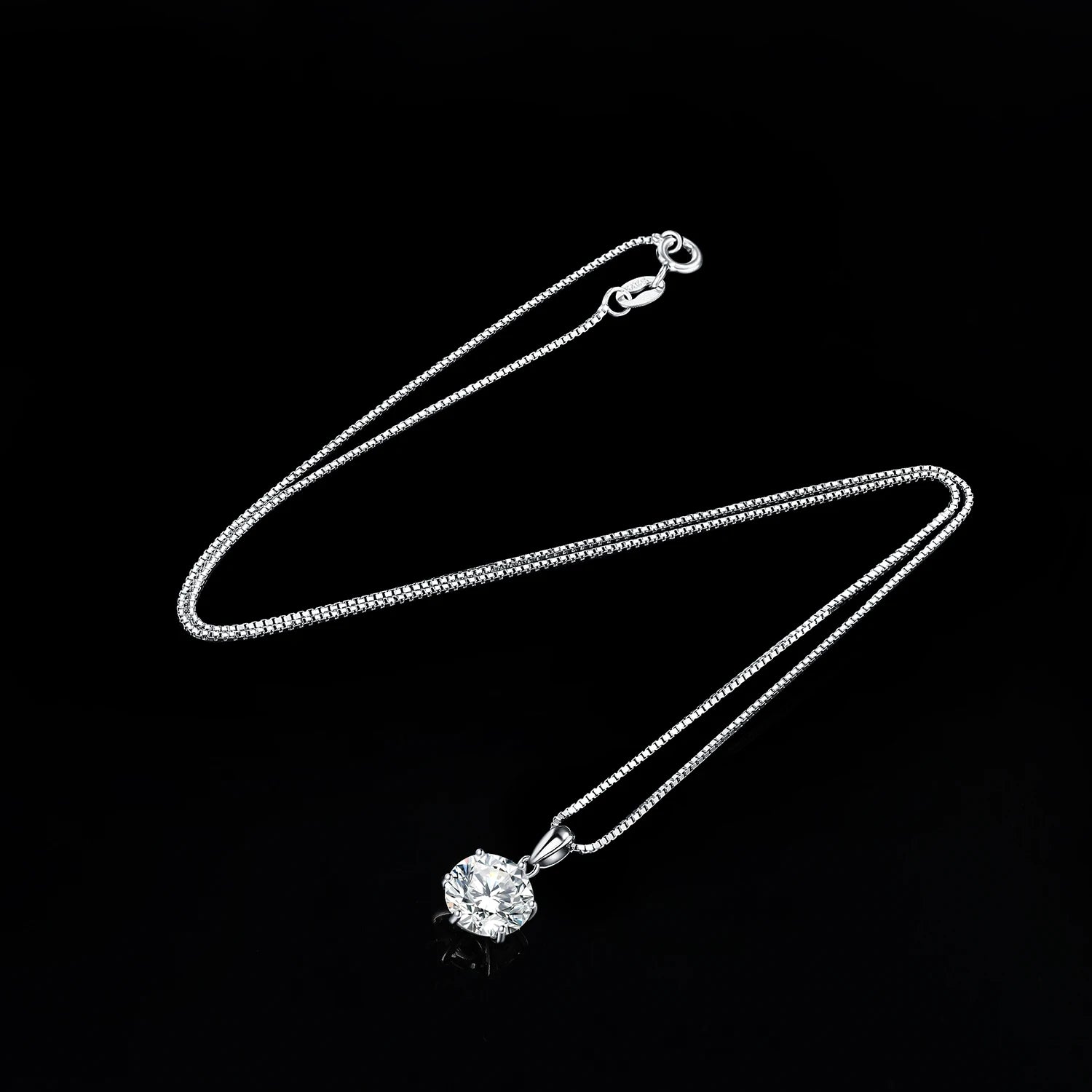 Elegant 1Ct Round Cut Moissanite Pendant Necklace in 925 Sterling Silver - A Perfect Gift for Any Occasion