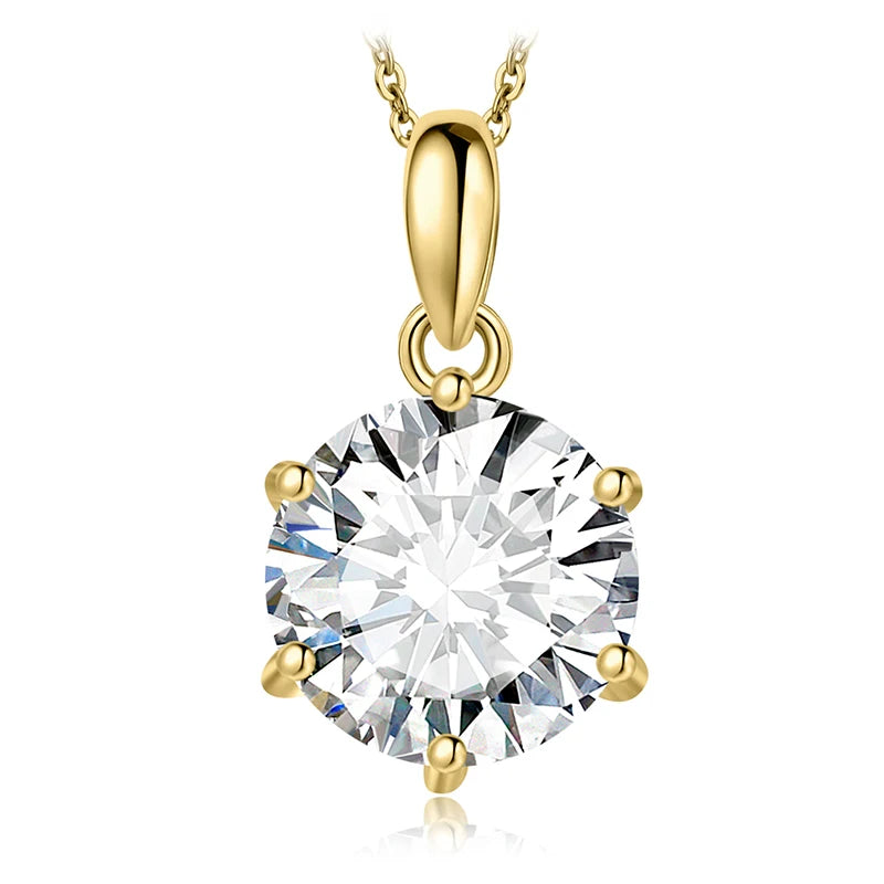 Elegant 1Ct Round Cut Moissanite Pendant Necklace in 925 Sterling Silver - A Perfect Gift for Any Occasion
