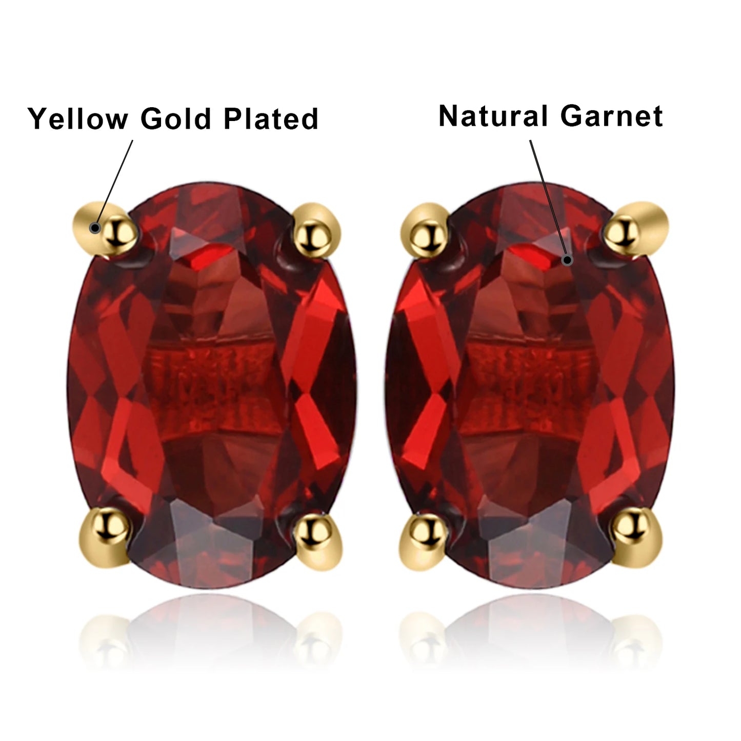 Elegant Oval Natural Amethyst 925 Sterling Silver Stud Earrings for Women - Perfect for Any Occasion