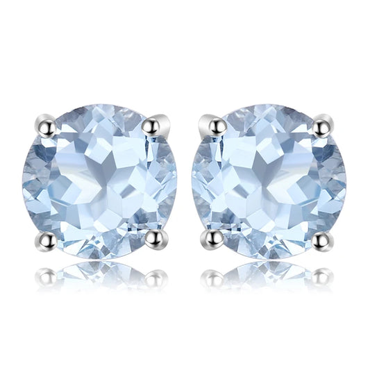 Elegant Oval Natural Amethyst 925 Sterling Silver Stud Earrings for Women - Perfect for Any Occasion