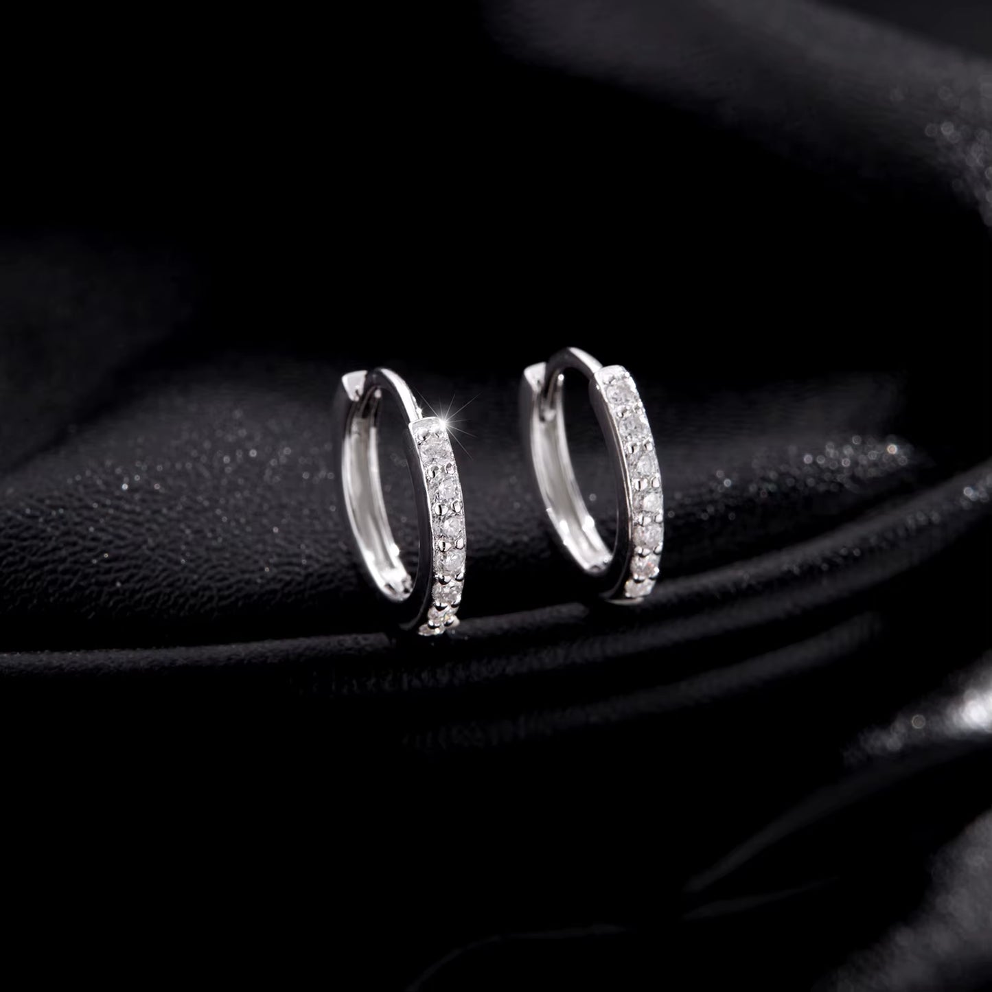 Exquisite D Color Moissanite Hoop Earrings in 925 Sterling Silver – A Classic Touch of Elegance for Women