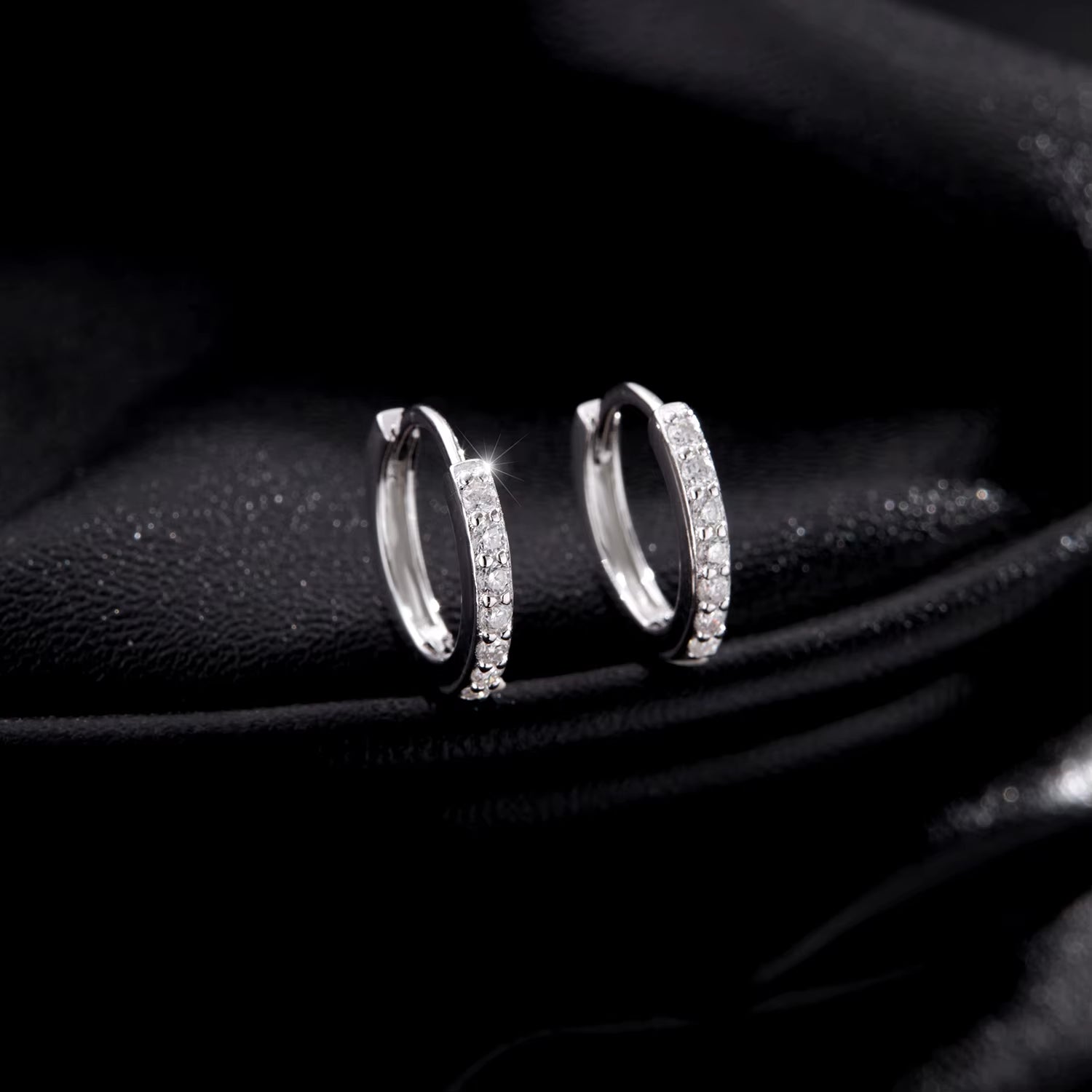 Exquisite D Color Moissanite Hoop Earrings in 925 Sterling Silver – A Classic Touch of Elegance for Women