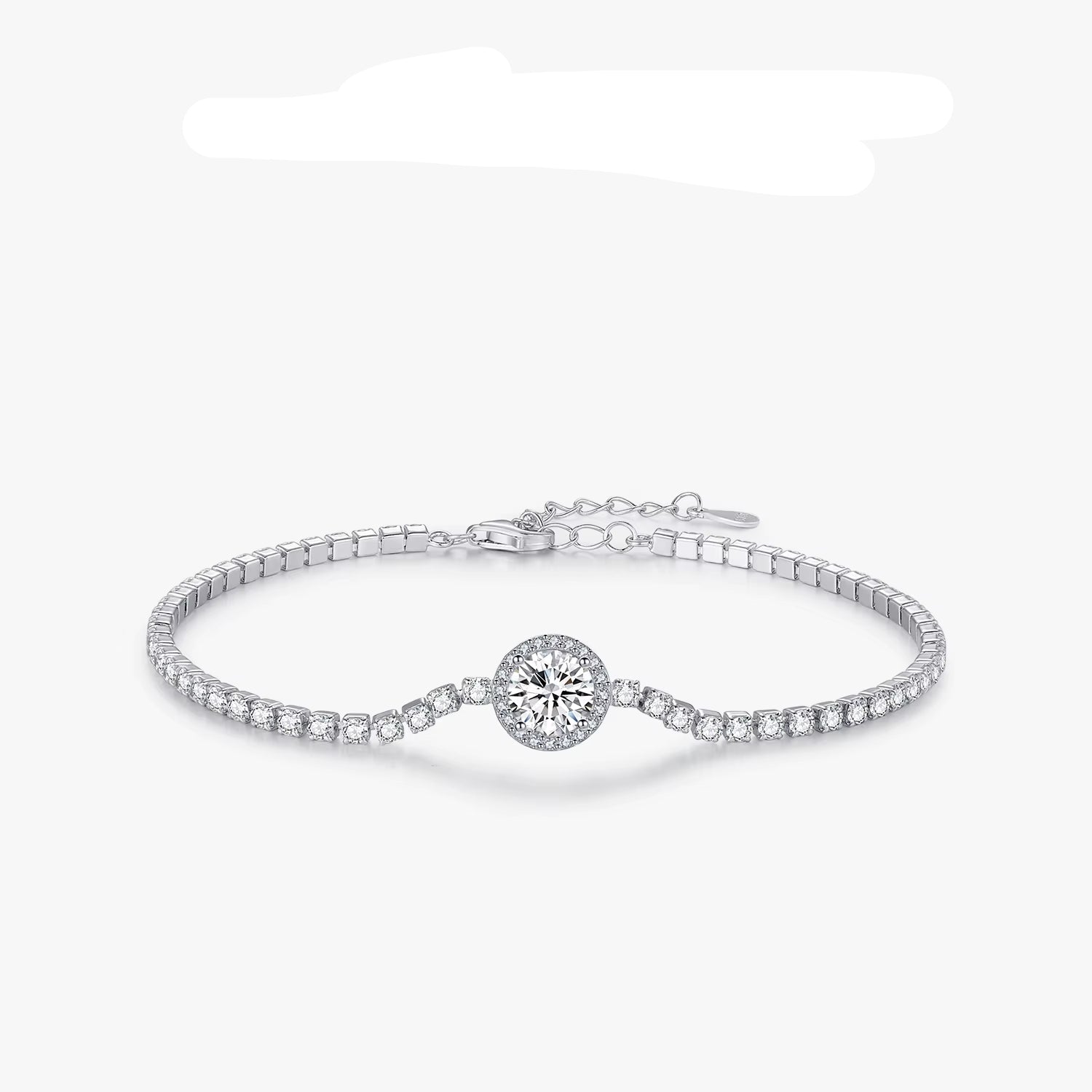 Exquisite 925 Sterling Silver Tennis Bracelet with Sparkling Cubic Zirconia - Perfect Luxury Accessory for Weddings and Engagements